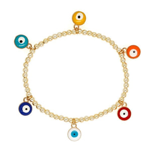 Go2boho Evil Eye Bead Bracelets Colorful Summer Jewelry