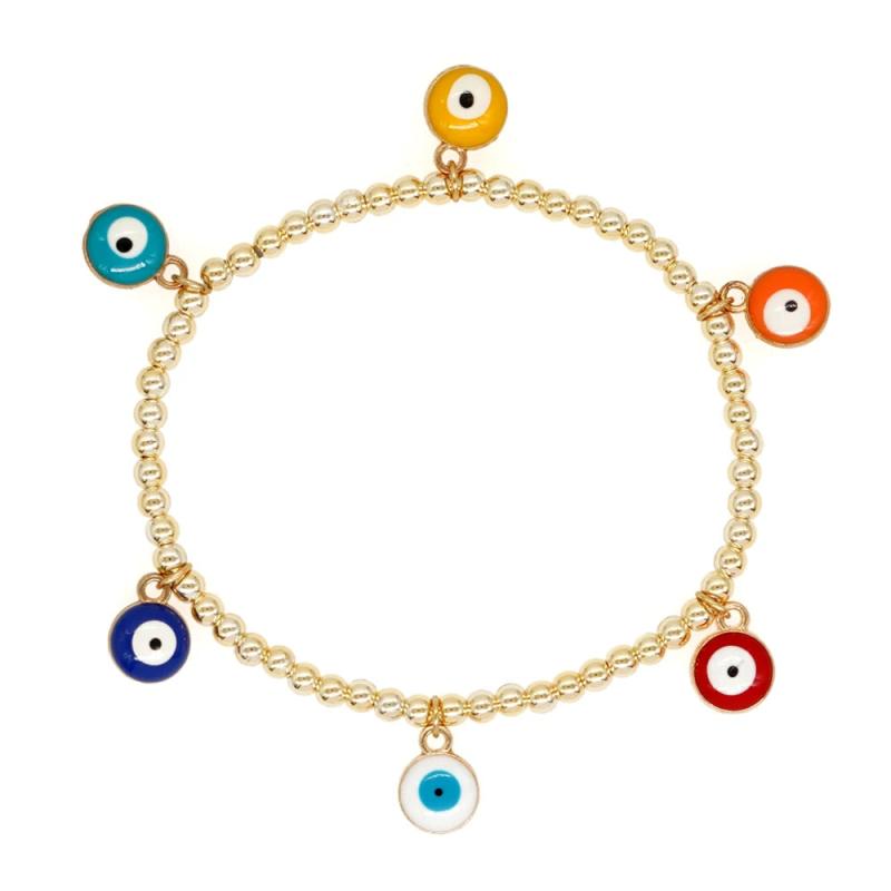Go2boho Evil Eye Bead Bracelets Colorful Summer Jewelry