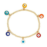 Go2boho Evil Eye Bead Bracelets Colorful Summer Jewelry