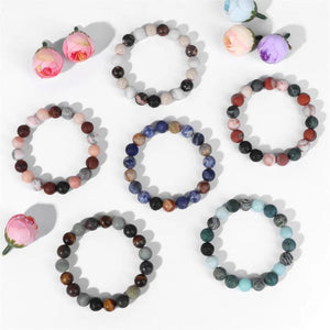 10MM Natural Matte Stone Bracelet Wristband