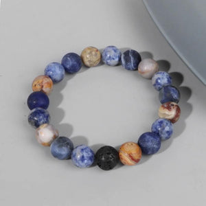 10MM Natural Matte Stone Bracelet Wristband