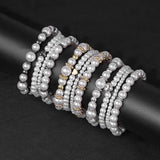 Multilayer Pearl Beads Bracelet Set for Women