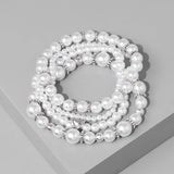 Multilayer Pearl Beads Bracelet Set for Women