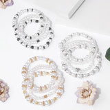 Multilayer Pearl Beads Bracelet Set for Women
