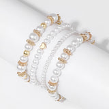 Multilayer Pearl Beads Bracelet Set for Women