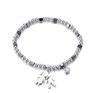 Stainless Steel Women's Bracelet Tree of Life Charms Adjustable Jewelry