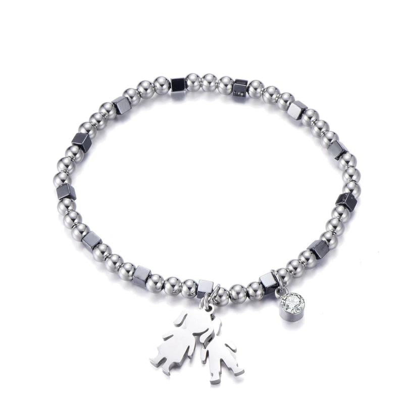 Stainless Steel Women's Bracelet Tree of Life Charms Adjustable Jewelry