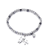 Stainless Steel Women's Bracelet Tree of Life Charms Adjustable Jewelry