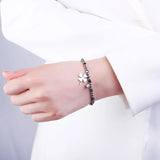 Stainless Steel Women's Bracelet Tree of Life Charms Adjustable Jewelry