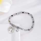 Stainless Steel Women's Bracelet Tree of Life Charms Adjustable Jewelry
