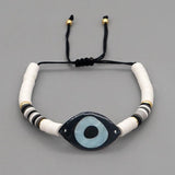 Heishi Bracelets Evil Eye Beads Acrylic Lucky Eye Braclets For Women Men