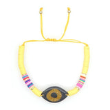 Heishi Bracelets Evil Eye Beads Acrylic Lucky Eye Braclets For Women Men