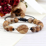 8mm Picture Stone Beads Bracelet