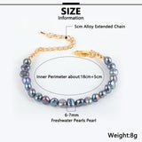 Freshwater Baroque Pearls Bracelet Adjustable Chain Pink Jewelry