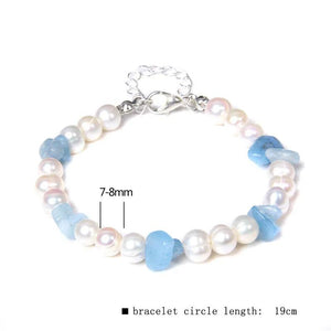 Natural Pearl Bracelet Citrines Bangle Aquamarines Crystal Malachite