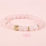 Pink Crystal Quartz Constellation Bracelet Set