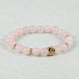 Pink Crystal Quartz Constellation Bracelet Set