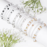 Freshwater Mother of Shell Bracelets Set 4pcs/Lot Pearl Beaded Bracelet