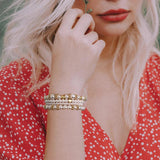 Freshwater Mother of Shell Bracelets Set 4pcs/Lot Pearl Beaded Bracelet