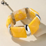 Vintage Geometric Chain Link Bracelets for Women Adjustable Wide Bangle