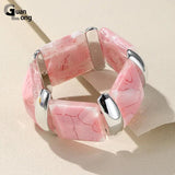 Vintage Geometric Chain Link Bracelets for Women Adjustable Wide Bangle