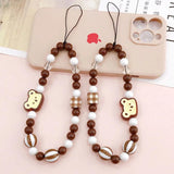 Little Bear Dish Bead Mobile Phone Sling Rope Women's Chain Accessory