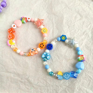 Smiley Candy Letter Beads Bracelet for Women