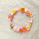 Smiley Candy Letter Beads Bracelet for Women