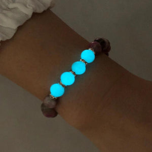 Glowing Crystal Stone Bracelets Men & Women Luminous Wrist Jewelry
