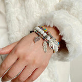 Natural Stone Beads Bracelet Tree of Life Pendant Charm Bracelet
