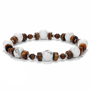 Spacer Stone Bead Bracelet Howlite Amethyst Aventurine 8mm