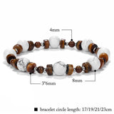 Spacer Stone Bead Bracelet Howlite Amethyst Aventurine 8mm