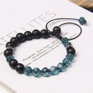 8mm Natural Faceted Beaded Braid Bracelet Quartzs Amethysts Woven Bracelets