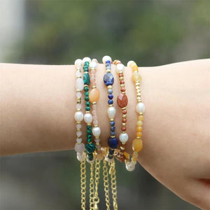 Natural Stone Beads Pearl Bracelets for Women DIY Jewelry Making