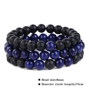 3Pcs/Set Tiger Eye Beaded Bracelets Yoga Healing Jewelry