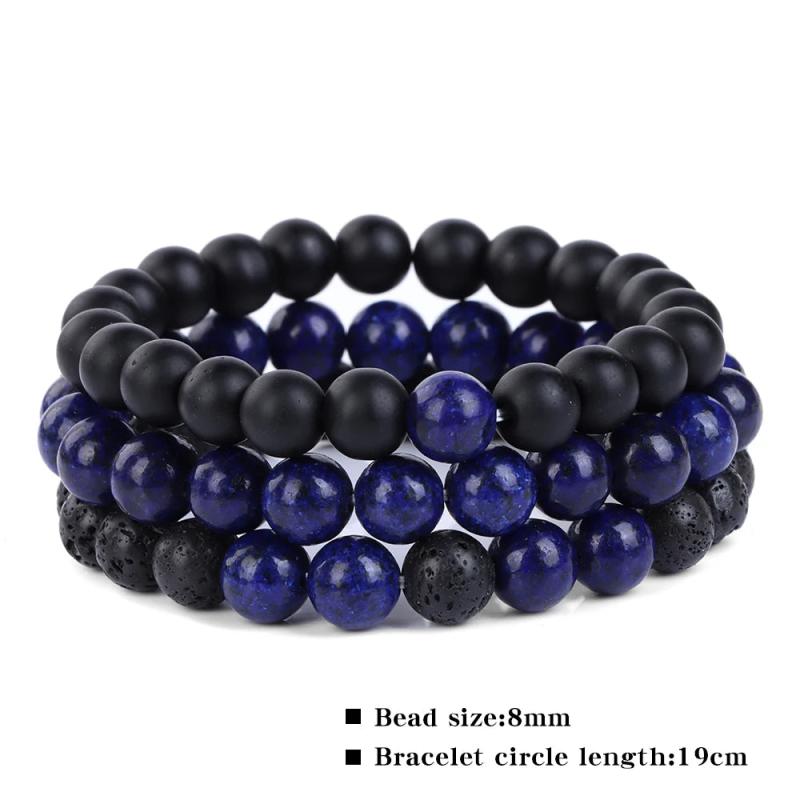 3Pcs/Set Tiger Eye Beaded Bracelets Yoga Healing Jewelry