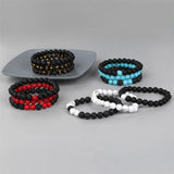 3Pcs/Set Tiger Eye Beaded Bracelets Yoga Healing Jewelry