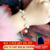 Pearl Bracelets 2 Layers Chain Rose Silver Wedding Accessories Beach Jewelry