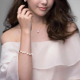 Pearl Bracelets 2 Layers Chain Rose Silver Wedding Accessories Beach Jewelry