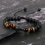 Religious Gem Stones Pulseras 8mm Tiger Eye Lapis Beads Bracelet