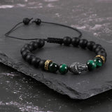Religious Gem Stones Pulseras 8mm Tiger Eye Lapis Beads Bracelet