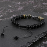 Religious Gem Stones Pulseras 8mm Tiger Eye Lapis Beads Bracelet
