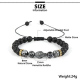 Religious Gem Stones Pulseras 8mm Tiger Eye Lapis Beads Bracelet