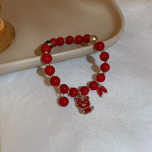 Crystal Red Beads Year Gift Chinese Wind Bracelet Female