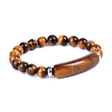 Tiger Eye Stone Agate Crystal Beads Bracelet for Men Women Yoga