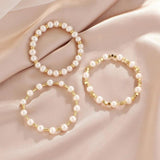 Nature Pearl Beaded Bracelet for Women Girls