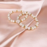 Nature Pearl Beaded Bracelet for Women Girls