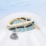 Vintage Multi-Layer Beads Bracelets for Women - Charms Strand Bracelet Set