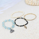 Vintage Multi-Layer Beads Bracelets for Women - Charms Strand Bracelet Set
