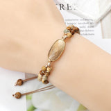 Ethnic Tibetan Charm Bangles Natural Picture Stone Bracelet